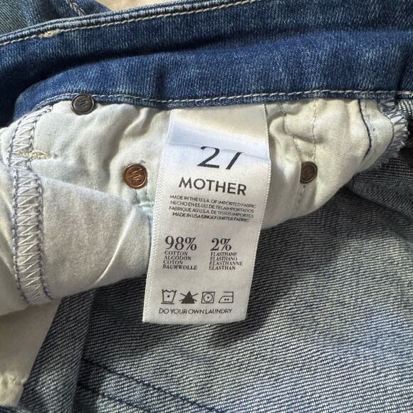 MOTHER Denim Distressed Skinny Jeans with Zippered Ankles | Size 28 - Picture 3 of 10